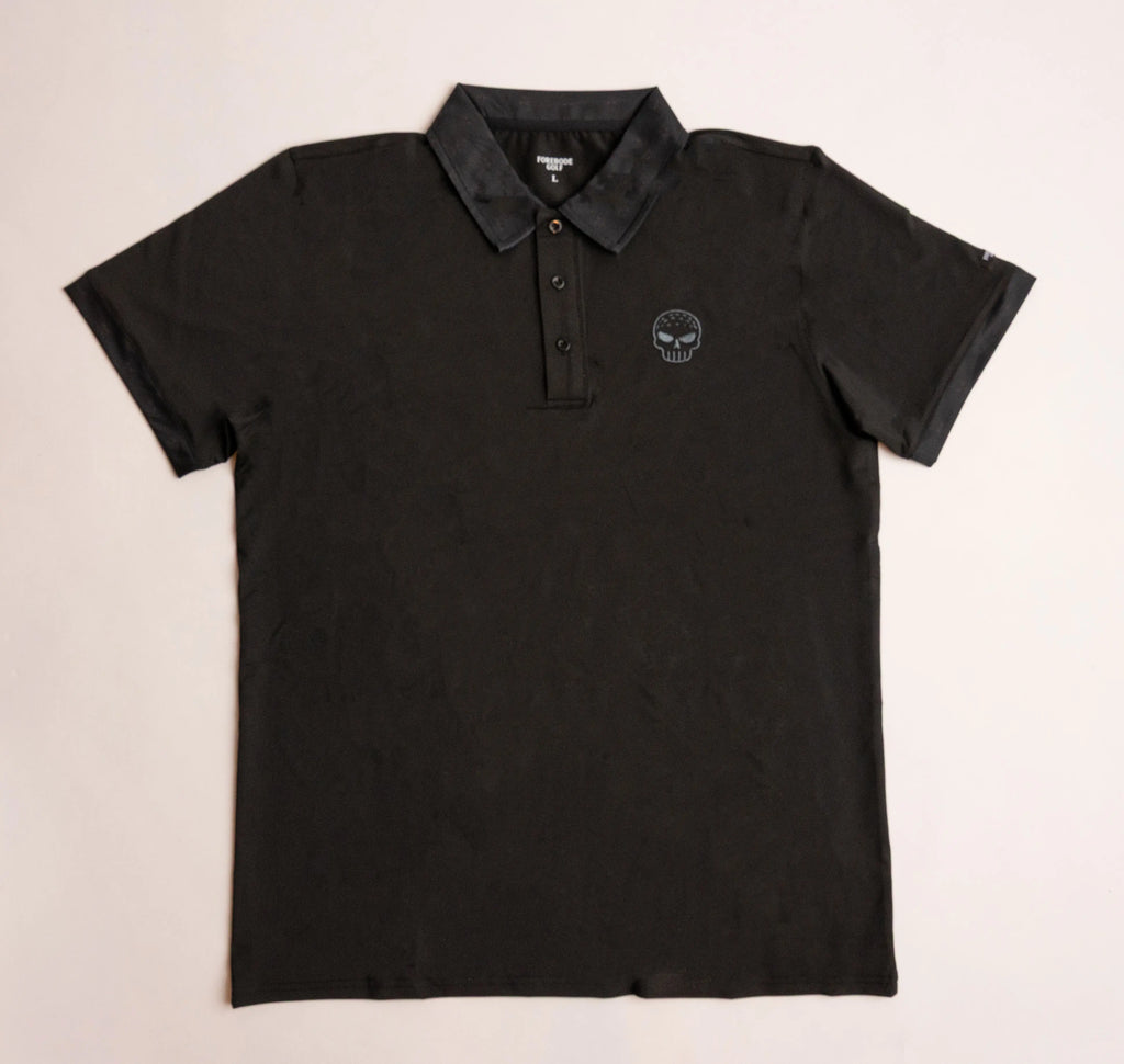 Black Skeleton Line Golf Polo - Stylish & Comfortable Golf Shirt ...